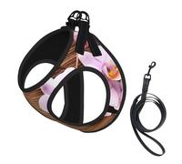 Orchid Flower,Pet Harness,Adjustable Reflective Dog Harness,Pet Leash Vest,L