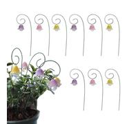 Orchid Flower Plant Picks | Lily of the Valley Decorative Garden Stakes - Miniature Floral Picks, Colourful Yard Ornaments for Garden, Patio, Lawn, Flower Bed