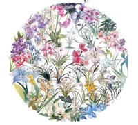 Orchid Flower Scrapbook Stickers, 50Pcs Transparent PET Floral Journal Stickers for Scrapbooking, Planner, Laptop Bottle Decoration, Scrapbook Supplies for Adults and Teens