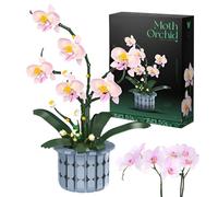 Orchid Flowers Building Blocks Set, DIY Botanical Collection Bonsai Bricks Kit, Artificial Flower Home & Office Decor for Adults, Unique Gift for Mom, Girlfriend - Valentine's, Mother's Day(1046 PCS)
