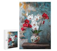 Orchid Flowers in Decorative Vase-1 Puzzle 1000 Teile Schwer Puzzle Spielzeug Lernspiel Impossible Herausforderungsspielzeug Für Erwachsene Kinder 1000 PCS