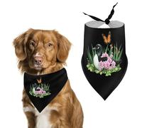 Orchid Flowers Monarch Butterfly Funny Dog Bandanas Cute Triangle Cat Pet Scarf Bib for Holiday Party Gift