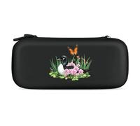 Orchid Flowers Monarch Butterfly Printed Slim Carrying Case for Switch Hard Portable Protective Cover for Game Card