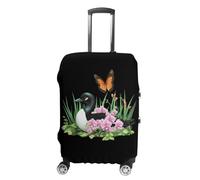 Orchid Flowers Monarch Butterfly Printed Suitcase Covers Cute Luggage Cover Protector Fit 19 to 32 Inch S