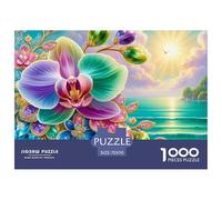 Orchid Gem Beach Great Gift Idea 1000 Piece Jigsaw Puzzle -Gem Orchid by Seaside for Adults Men And Women Educational Game Challenge70x50cm/1000pcs