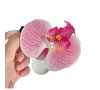Orchid Hair Clips for Women, Adjustable Side Barrettes for Wavy, Curly and Straight Hair, Sweet Floral Hair Accessories (Pink)