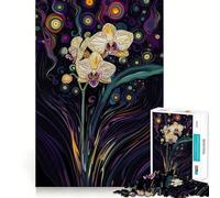 Orchid in Twinkl Lights for Adults 1000 Piece Puzzle Mind Challenge Toy Calm Escape Quality Cut Art Collection Piece (50x75cm)