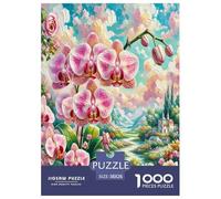 Orchid Jigsaw Puzzles Puzzle for Adults Kids. 1000 Pieces Great Gifts Challenge Toy Educational Game Home Decoration for Adults& Kids Age 14 Years Up 38x26cm/1000pcs