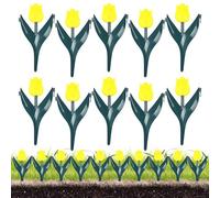 Orchid Landscape Edging Set of 10 Flowers Artificial Decorative Fence | Lawn Edging Border Flower Bed Outdoor Soil Retention Garden Multi Patio Turf Plant Pool Gardening