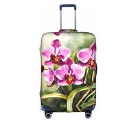 Orchid Luggage Cover Elastic Washable Stretch Suitcase Protector Scratch Resistant Travel Cover White/Opulent Garden X-Large, White/Opulent Garden, XL