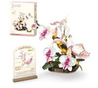 Orchid Mantis Flower Bouquet Building Blocks Set, 526 PCS Nature Inspired Insect Floral Building Toys, Botanical Brick Flower Building Kit for Home Desk Decor, Birthday Romantic Gift for Mother's Day