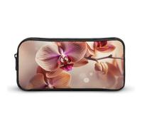 Orchid on Background Pencil Case Large Capacity, Minimalist Pencil Pouch, Lightweight & Durable Small Storage Bag for Office Supplies Organizer