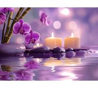 Orchid Paint by Numbers for Adults, Zen Painting by Number Canvas Kits Without Frame, Easy Cheerful DIY Acrylic Painting for Kids Beginners, Home Wall Decor, Gifts for Women, 70x90 cm/28x36 inch-#554k