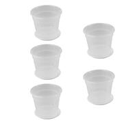 Orchid Pot 5pcs with Saucers, Clear Plastic Design for Monitoring Growth, Perfect for Succulents, Cacti, and Small Indoor Plants