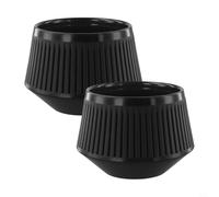 Orchid Pots with 360 Degree Airflow and Air Pruning Technology to Maintain Root Health and Prevent Rot, Complete with Drainage Saucers (2pcs black)