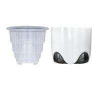 Orchid Pots with Holes - Dendrobium Decorative Double Layer Container - Deep Tray Design Planting Tool for Bookcase, Balcony, Window Sill and Desktop