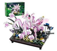 Orchid Praying Mantis Flowers Bonsai Building Set, Compatible with Lego Insects Nature Inspired STEM Kit for Adults, Stunning Desk Decor for Home/Office, for Boys Girls Aged 8-16+ 1077PCS