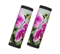 Orchid Print Car Handle Protectors Luggage Handle Wrap Grips 2 Packs Travel Non Slip Soft Grip