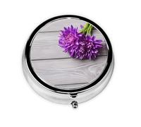 Orchid Print Personalised Portable Pillbox with,Mini Pillbox Compact and Convenient Pill Organiser for Storing and Organising Pills