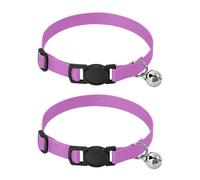 Orchid Puppy Collar with Bell 2 Pack Dog Collar Adjustable 10.6 to 17.1 Inches
