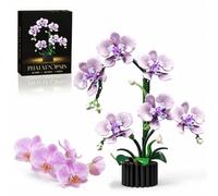 Orchid Purple Building Blocks Flower Set - Plant Toy Gift for Adults & Kids | Compatible with LEGO，619 PCS orchid model,Botanical Bonsai Plant Collection, Home Decor Gift for Adults Women Girls and 12+,
