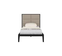 Orchid Single Bed - Wenge with Beige Fabric