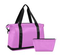 Orchid Solid Color Pure Plain Purple Large Gym Bag Gym Bag with Toiletry Bag for Hiking Waterproof, orchid Solid color Pure Plain purple, One Size