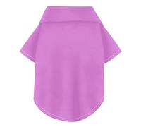Orchid Solid Color Pure Plain Purple Summer Dog Shirt Vest Button Up Breathable Cool Short Sleeve Pet T-Shirt Doggy Sweatshirt Puppy Kitten Perfect for Everyday Wear, and Photoshoots L-5XL