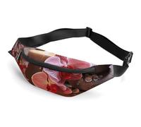 Orchid Stone Red Candles Belt Bag with Adjustable Strap, Lightweight Travel Crossbody Bags, Hands-Free Mini Fanny Packs in Running Gym