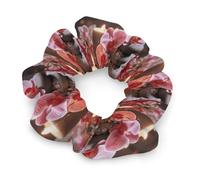 Orchid Stone Red Candles Hair Scrunchies for Women No Damage, Soft Elastic Hair Ties with Fashionable Printed Patterns, Satin Scrunchy Hairbands for Ponytail, Bun, Workout & Sleep