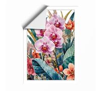 Orchid Study Botanical Unframed Wall Art Print A3 (42×29.7cm), Wall Decor for Living Room, Bedroom, Office & Home, Art Gift