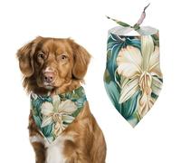 Orchid Tropical Flower Plant Dog Bandana Pet Scarf for Small Medium Large Dogs Triangle Bibs Photo Prop Gift