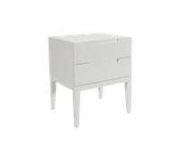 Orchid White Oak Wood 2 Drawer Bedside Table by Twenty10 Designs - White