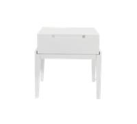 Orchid White Oak Wood Single Drawer Bedside Table by Twenty10 Designs - White