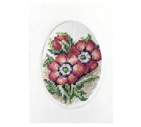 Orchidea Anemones Card Cross Stitch Kit