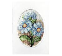 Orchidea Blue Flowers Card Cross Stitch Kit