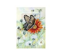 Orchidea Butterfly and Wildflowers Card Cross Stitch Kit