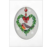 Orchidea Christmas Bird Greeting Card Counted Cross-Stitch Kit