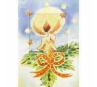 Orchidea Christmas Candle Card Cross Stitch Kit