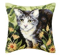Orchidea Cross Stitch: Cushion Kit, Cat, 40 x 40cm