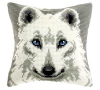 Orchidea Cross Stitch Cushion Kit, White Wolf, 40 x 40cm