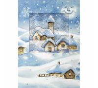 Orchidea Cross Stitch Kit: Greetings Card: Christmas Church