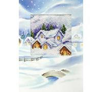 Orchidea Cross Stitch Kit: Greetings Card: Christmas Village