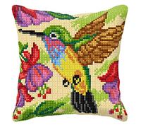 Orchidea Cushion Cross Stitch Kit, Humming Bird, 40 x 40cm