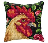 Orchidea Cushion Cross Stitch Kit, Rooster, 40 x 40cm