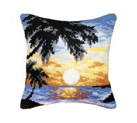 Orchidea Cushion Cross-Stitch, Sunset, 40 x 40cm