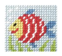 Orchidea EMB KIT RAINBOW FISH - Needlepoint Kit: My First Embroidery: Rainbow Fish Orchidea Multicolor