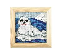 Orchidea Embroidery, Needlepoint Kit frame for kids half cross stitch Seal 1502