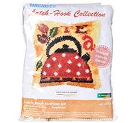 Orchidea Latch Hook Cushion Kit Tea, Assorted, 16x16 Inch