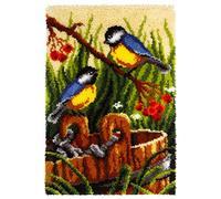 Orchidea Latch Hook Kit: Cushion: Blue Tits, Multi, 50cm x 74.5cm
